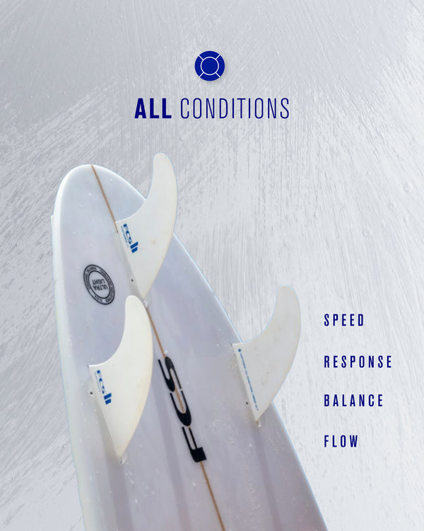 FCS II Performer White Edition Tri Fin Set - FCS JAPAN
