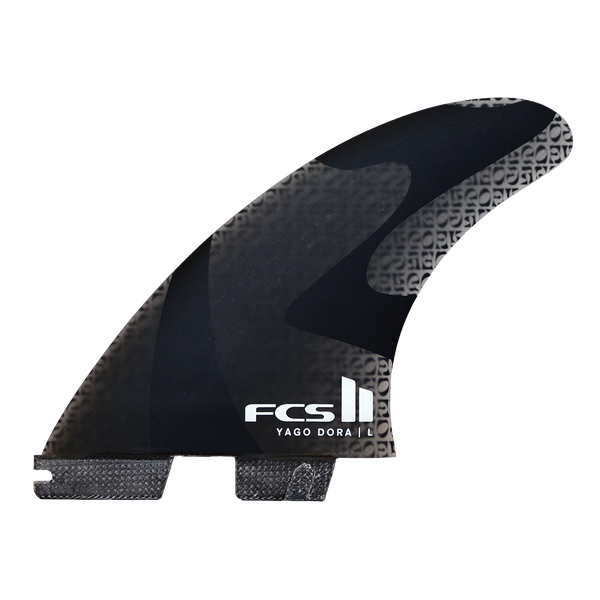 FCS II ヤゴドラ YAGO DORA PG Mサイズ サーフボードフィン Yago-Dora-PG-Smoke-Front_600x.