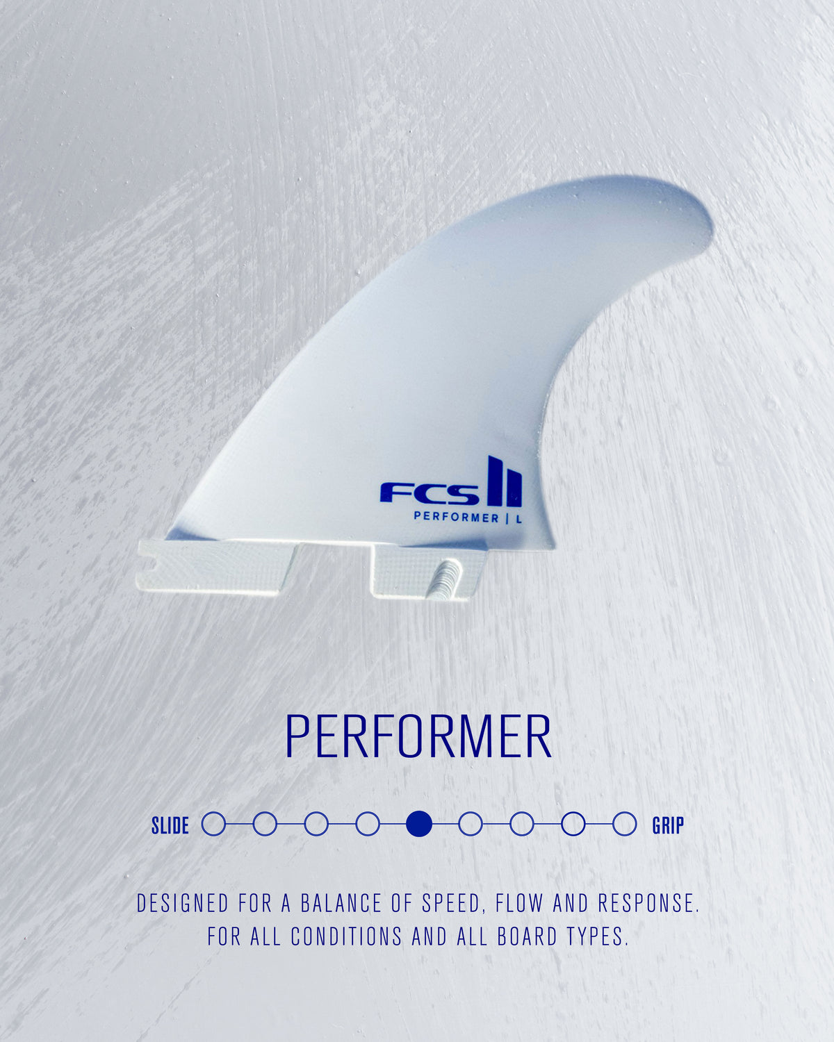 FCS II Performer White Edition Tri Fin Set - FCS JAPAN